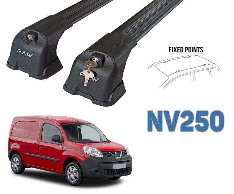 Paw Pro Bar Ladder Aluminium Cross Bars Fix Point, Fits Nissan Nv250 Van 2016 on Black Paw Pro Bar Ladder Aluminium Cross Bars Fix Point, Fits Nissan Nv250 Van 2016 on Black